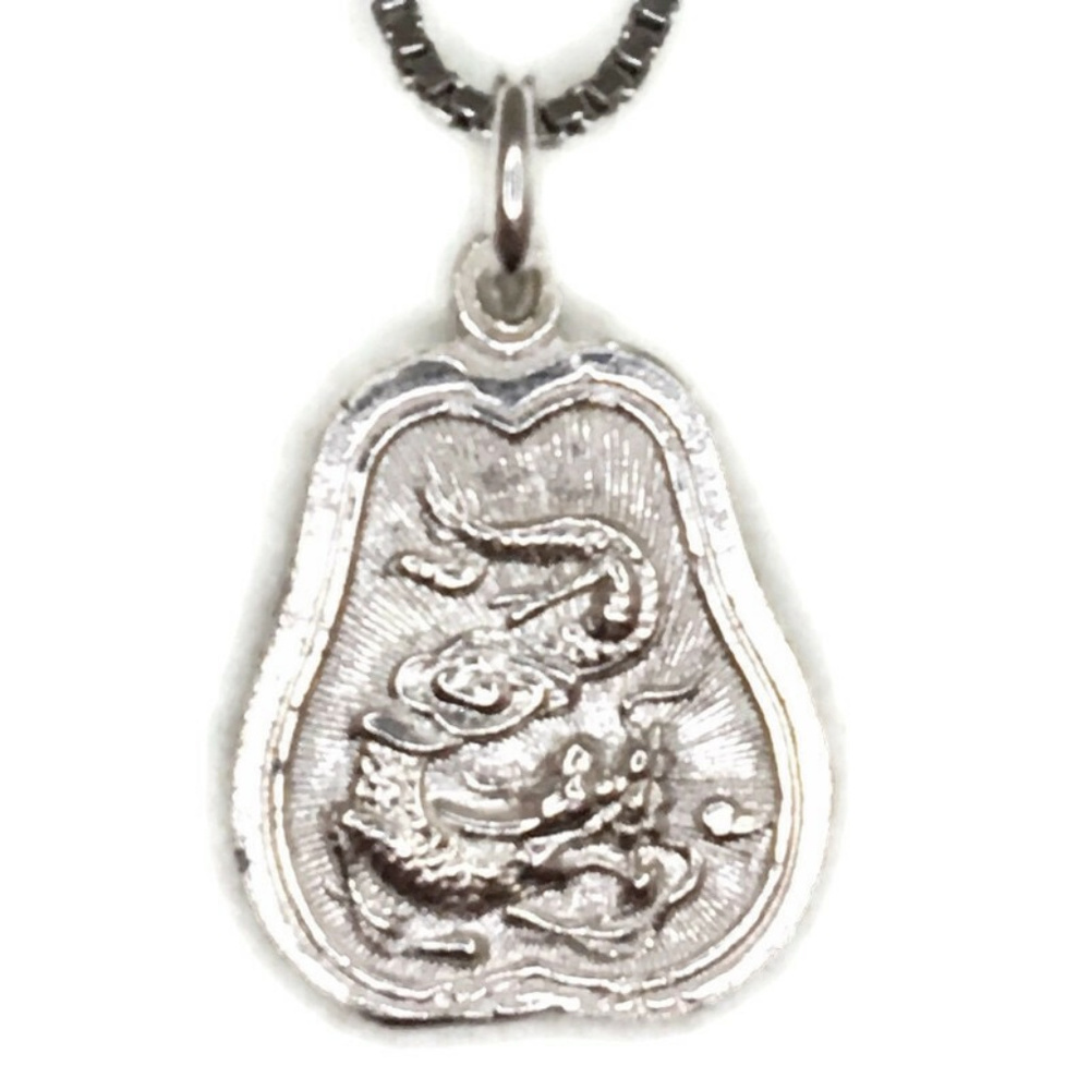 Anti-Tarnish 925 Silver Pendant dragon phoenix